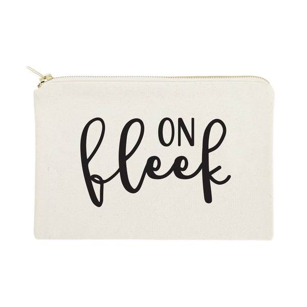 The Cotton and Canvas Co. On Fleek Cotton Canvas Cosmetic Bag