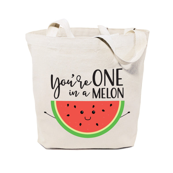 The Cotton and Canvas Co. You're One in a Melon Cotton Canvas Tote Bag