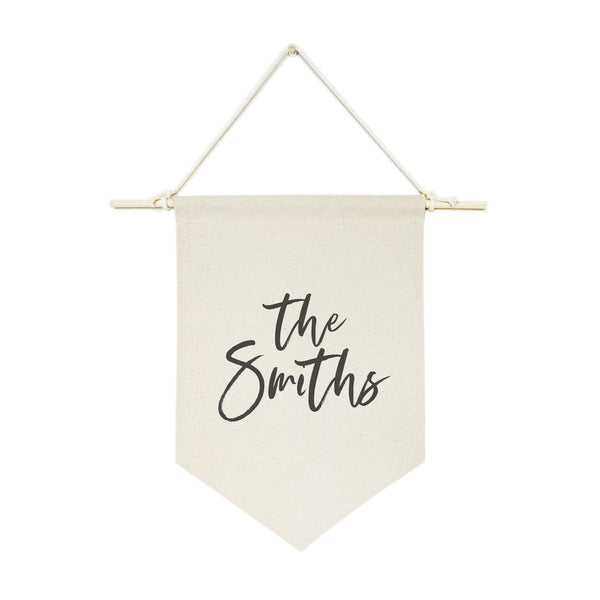The Cotton and Canvas Co. Personalized Family Name Classic Hanging Wall Banner