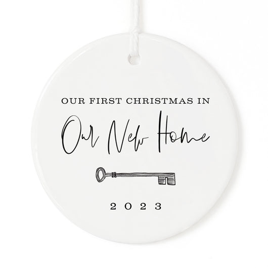 Our First Christmas in Our New Home Porcelain Ceramic Christmas Ornament
