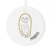 Personalized Name Owl Christmas Ornament - The Cotton and Canvas Co.