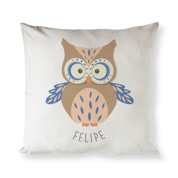 The Cotton and Canvas Co. Personalized Owl Baby Pillow Cover