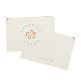 Paradise Found Cotton Canvas Cosmetic Bag - The Cotton and Canvas Co.
