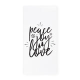 Peace, Joy, Love Christmas Kitchen Tea Towel - The Cotton and Canvas Co.