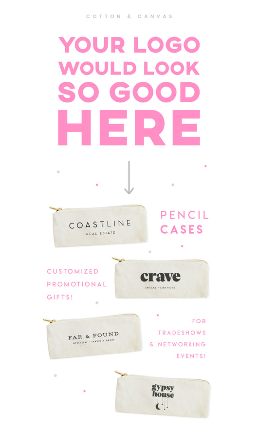 The Cotton & Canvas Co. Custom Pencil Case - White