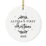 Personalized Baby's First Christmas and Year Christmas Ornament
