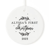 Personalized Baby's First Christmas and Year Christmas Ornament