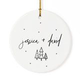 Personalized Couple Names Christmas Ornament - The Cotton and Canvas Co.