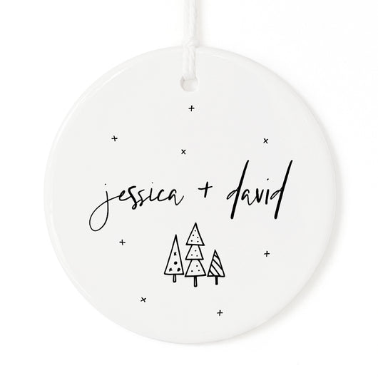 Personalized Couple Names Christmas Ornament - The Cotton and Canvas Co.