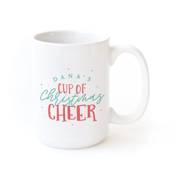 The Cotton and Canvas Co. Personalized Name Cup of Christmas Cheer Coffee Mug