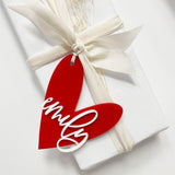 Personalized Name Heart Gift Tag