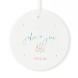 Modern Personalized Couple Names and Date Christmas Ornament - The Cotton and Canvas Co.
