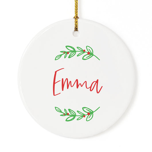 Classic Personalized Name Christmas Ornament