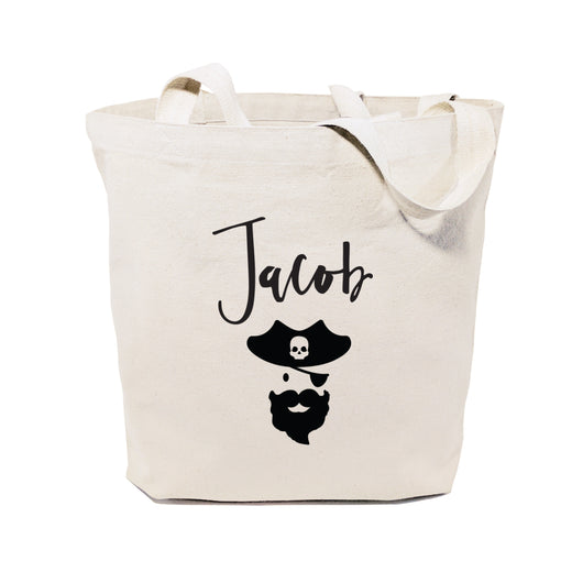 Personalized Name Pirate Cotton Canvas Tote Bag - The Cotton and Canvas Co.