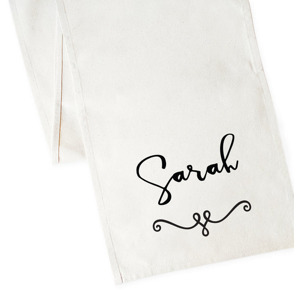 The Cotton and Canvas Co. Personalized Name Canvas Table Runner