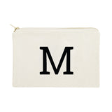 Personalized Single Modern Monogram Cosmetic Bag and Travel Make Up Pouch - The Cotton and Canvas Co.
