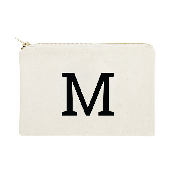 The Cotton and Canvas Co. Personalized Modern Monogram Cosmetic Bag and Travel Make Up Pouch