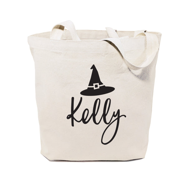 The Cotton and Canvas Co. Personalized Name Witch Cotton Canvas Tote Bag
