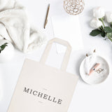 Personalized Modern Name Cotton Canvas Tote Bag - The Cotton and Canvas Co.