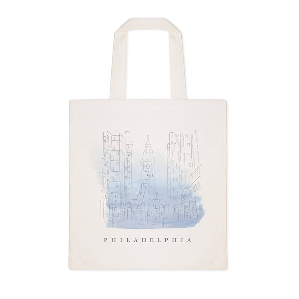The Cotton and Canvas Co. Philadelphia Cityscape Cotton Canvas Tote Bag