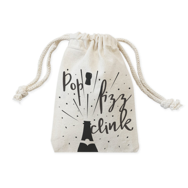 The Cotton and Canvas Co. Pop Fizz Clink! Holiday Favor Bags, 6-Pack