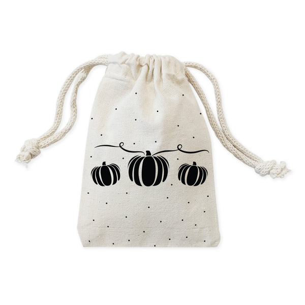 The Cotton and Canvas Co. Pumpkin Thanksgiving Favor Bags, 6-Pack