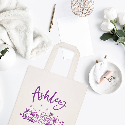 Custom Name] Personalized Tote Bag - Best Mom Ever; Mother's Day