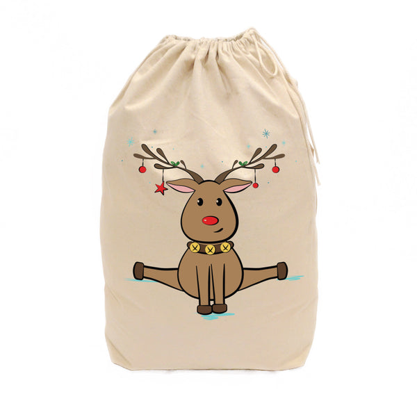 The Cotton and Canvas Co. Reindeer Christmas Santa Sack