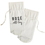 Rosé All Day Canvas Wine Bag - The Cotton and Canvas Co.