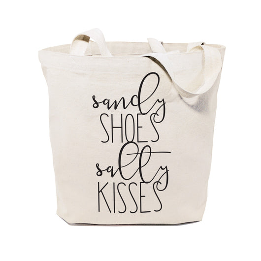 Sandy Shoes and Salty Kisses Cotton Canvas Tote Bag - The Cotton and Canvas Co.