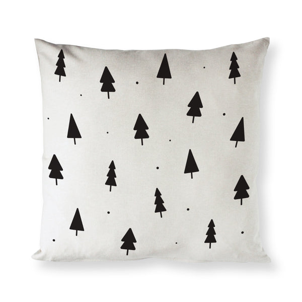 The Cotton and Canvas Co. Christmas Trees Cotton Canvas Holiday Pillow Cover