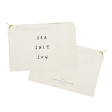 Sea Salt Sun Cotton Canvas Cosmetic Bag - The Cotton and Canvas Co.