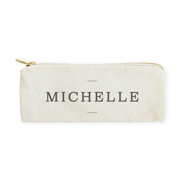 The Cotton and Canvas Co. Personalized Modern Name Pencil Case and Travel Pouch
