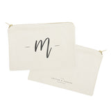 Personalized Handwritten Monogram Cosmetic Bag and Travel Make Up Pouch - The Cotton and Canvas Co.