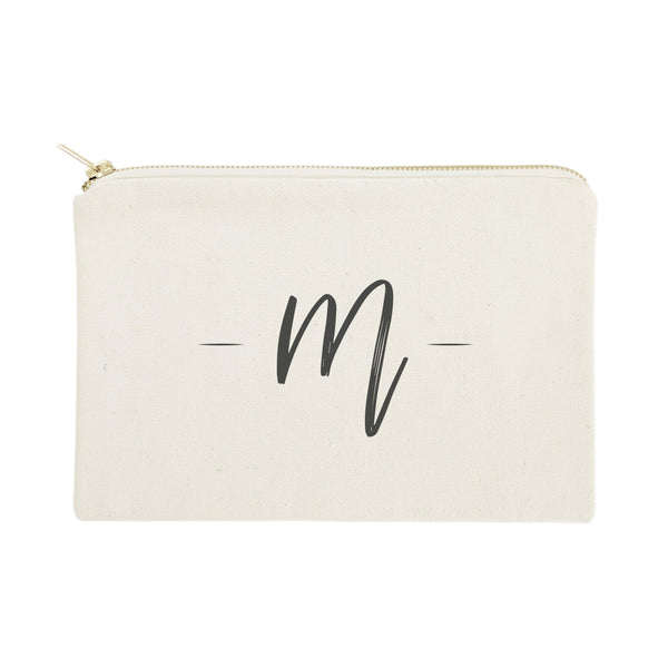 The Cotton and Canvas Co. Personalized Handwritten Monogram Cosmetic Bag and Travel Make Up Pouch