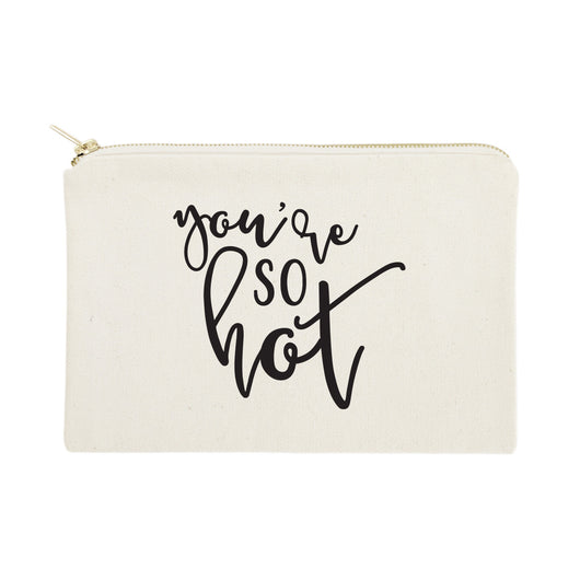 You're So Hot Cotton Canvas Cosmetic Bag - The Cotton and Canvas Co.