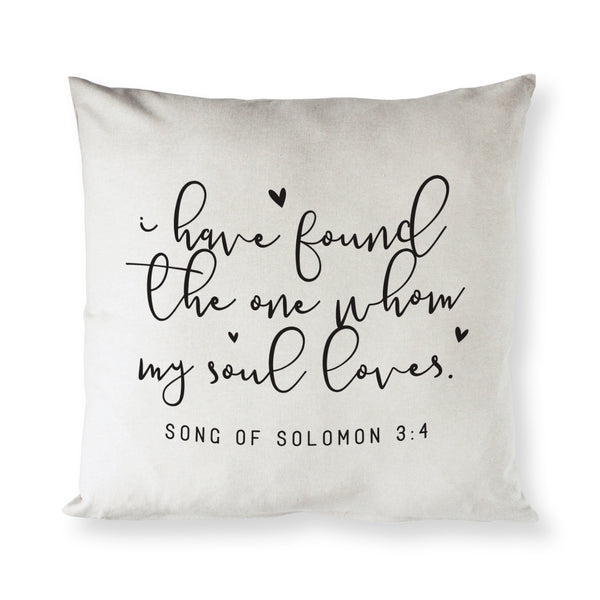 The Cotton and Canvas Co. I Have Found the One Whom My Soul Loves - Song of Solomon 3:4 Pillow Cover