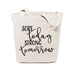Sore Today, Strong Tomorrow Cotton Canvas Tote Bag - The Cotton and Canvas Co.