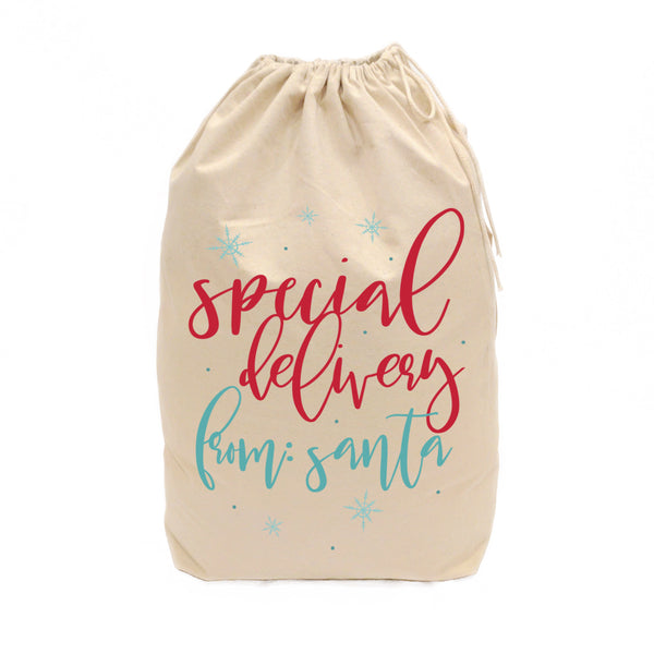 The Cotton and Canvas Co. Special Delivery From Santa Christmas Santa Sack