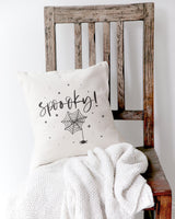 Spooky! Cotton Canvas Halloween Pillow Cover - The Cotton and Canvas Co.