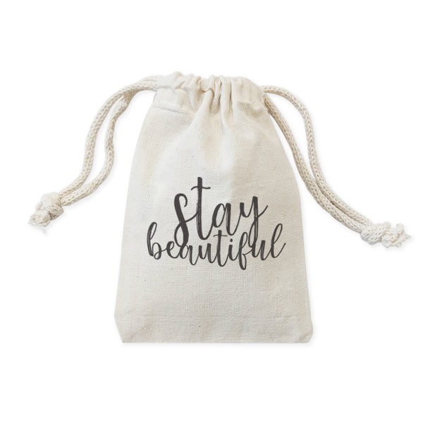 The Cotton and Canvas Co. Stay Beautiful Wedding Favor Bags, 6-Pack