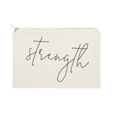 Strength Cotton Canvas Cosmetic Bag - The Cotton and Canvas Co.