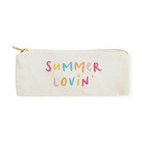 Summer Lovin' Cotton Canvas Pencil Case and Travel Pouch - The Cotton and Canvas Co.