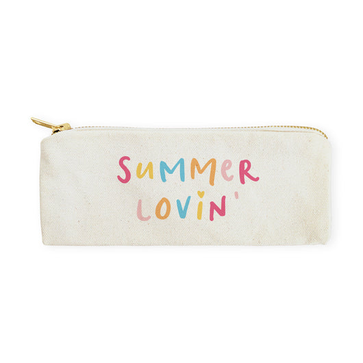 Summer Lovin' Cotton Canvas Pencil Case and Travel Pouch - The Cotton and Canvas Co.
