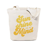 Sun Shine on My Mind Cotton Canvas Tote Bag - The Cotton and Canvas Co.