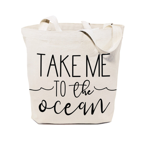 The Cotton and Canvas Co. Take Me to the Ocean Cotton Canvas Tote Bag