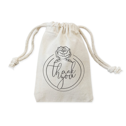 Thank You Wedding Favor Bags, 6-Pack - The Cotton and Canvas Co.