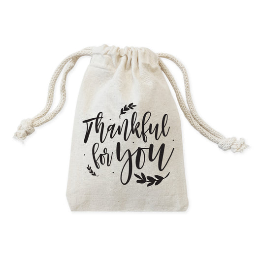 Thankful for You Thanksgiving Favor Bags, 6-Pack - The Cotton and Canvas Co.