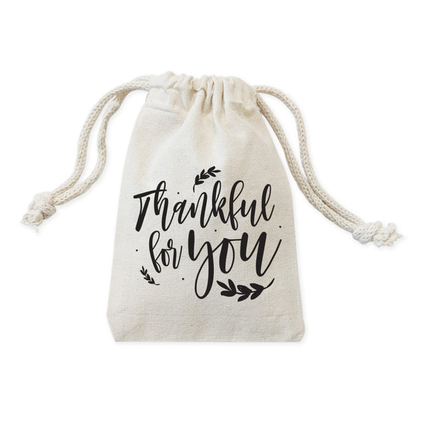 The Cotton and Canvas Co. Thankful for You Thanksgiving Favor Bags, 6-Pack
