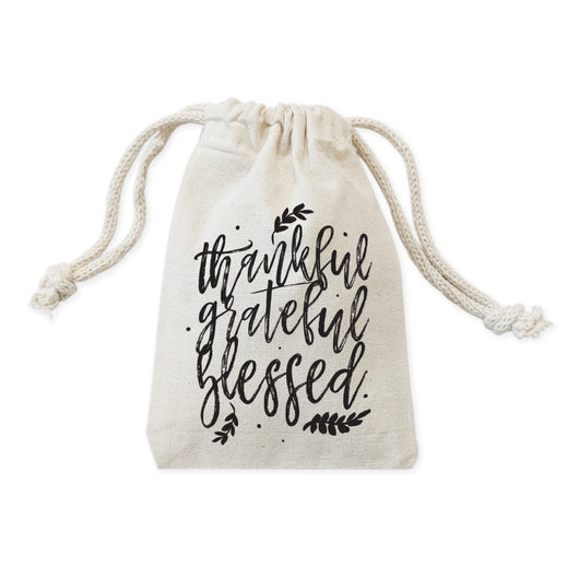 Thankful, Grateful, Blessed Thanksgiving Favor Bags, 6-Pack - The Cotton and Canvas Co.